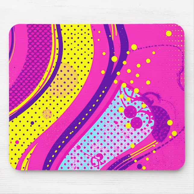 Abstract Pink Yellow Pop Art Pattern  Musmatta (Framsidan)