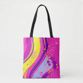 Abstract Pink Yellow Pop Art Pattern  Tygkasse