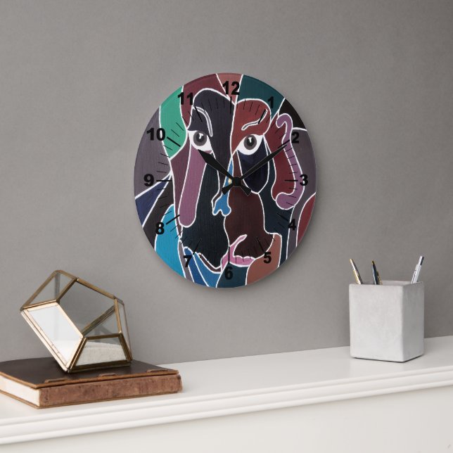 Abstract Portrait Painting by Alfred Fox Stor Klocka (Kontor)