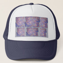 Abstract Pulse Trucker Hat Keps