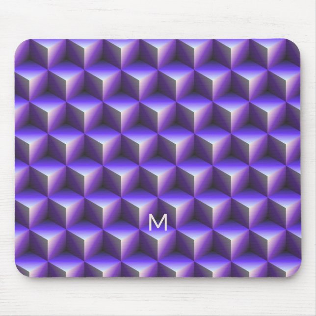 Abstract Purple Cube Block Pattern Musmatta (Framsidan)