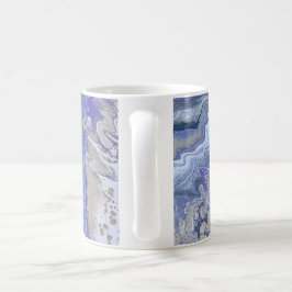 Abstract Purple & Gold Mineral Veins Kaffemugg