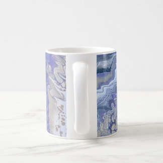 Abstract Purple & Gold Mineral Veins Kaffemugg