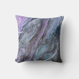 Abstract Purple & Teal Flow Kudde