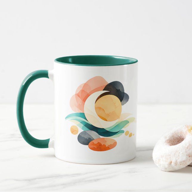 Abstract Rainbow Pot of Gold St. Patrick's Day Mug Mugg (Med munk)