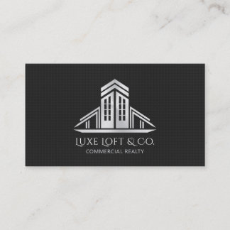 Abstract Real Estate Logo | Carbon Fiber Visitkort
