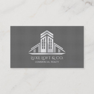 Abstract Real Estate Logo | Gray  Visitkort