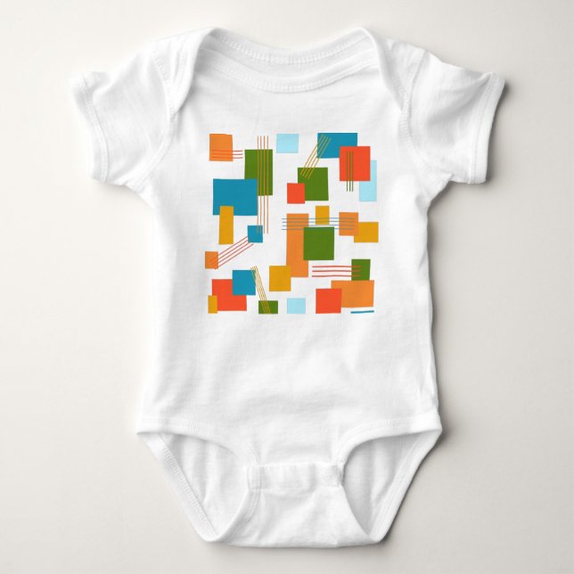Abstract Rectangles and Lines  T Shirt (Framsida)