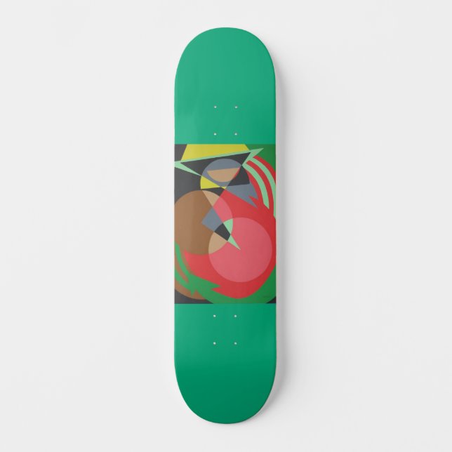 Abstract Red and Green Skateboard (Framsida)