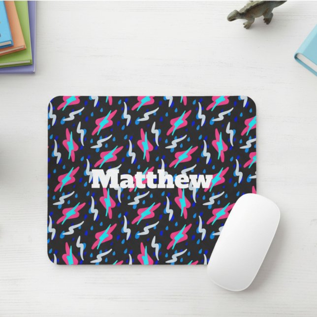 Abstract Retro Lightning Custom Square Mouse Pad Musmatta (Skapare uppladdad)