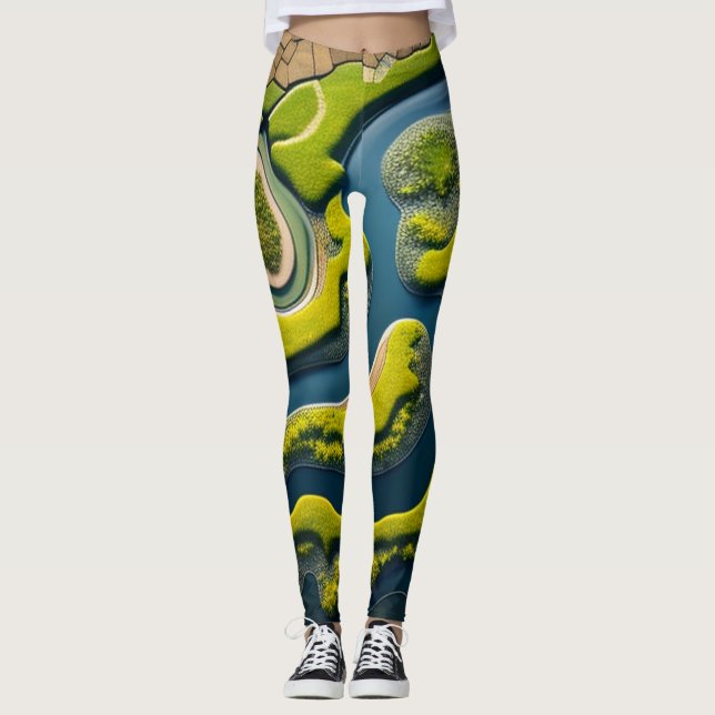 Abstract River Estuary Leggings (Framsida)