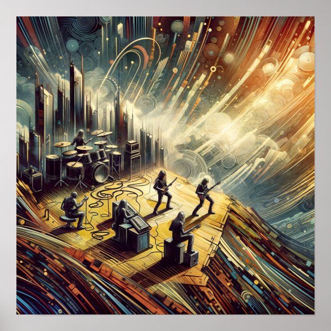 Abstract rock band poster (Framsidan)