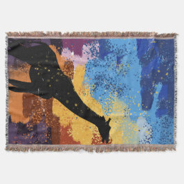 Abstract Savanna Dreams ImpressionistThrow Blanket Filt
