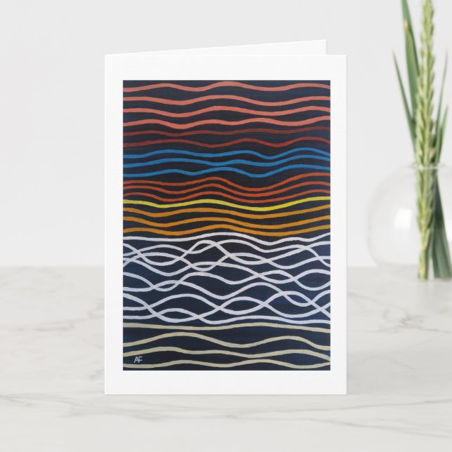 Abstract Seafront Painting by Alfred Fox Kort (Framsida)