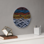 Abstract Seafront Painting by Alfred Fox Stor Klocka<br><div class="desc">Abstract Seafront Painting by Alfred Fox Large Clock.</div>