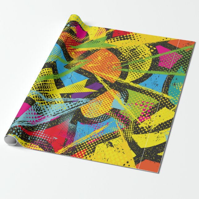 Abstract seamless chaotic pattern. Wallpaper with  Presentpapper (Utrullad)