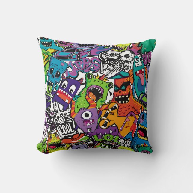 Abstract seamless comics monsters. Cartoon mutant  Kudde (Framsida)