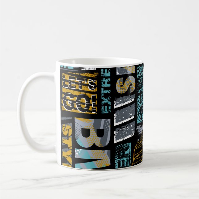 Abstract seamless grunge pattern. Urban style mode Kaffemugg (Vänster)