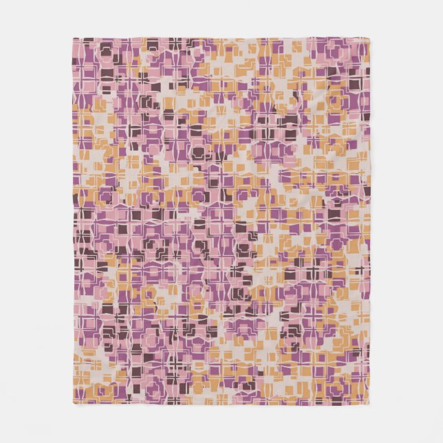 Abstract seamless pattern. Chaotic rounded squares Fleecefilt (Framsidan)