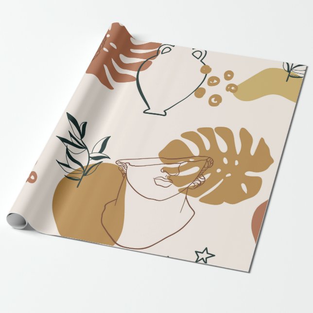 Abstract seamless pattern of Greek sculpture head  Presentpapper (Utrullad)