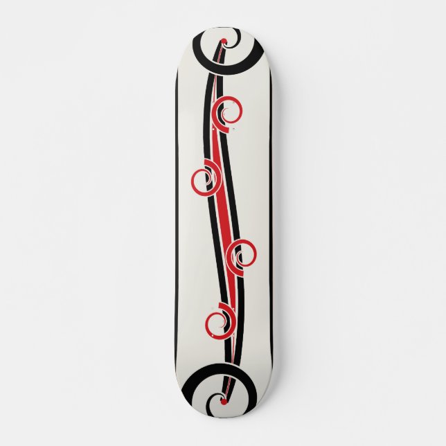 Abstract Serpentine Flow Mini Skateboard Bräda 18,5 Cm (Framsida)
