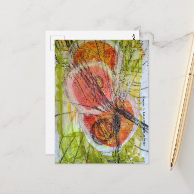 abstract severe dizziness moving foward collage  vykort (Fram/Back In Situ)