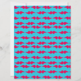 Abstract Shapes pink and teal scrapbook paper