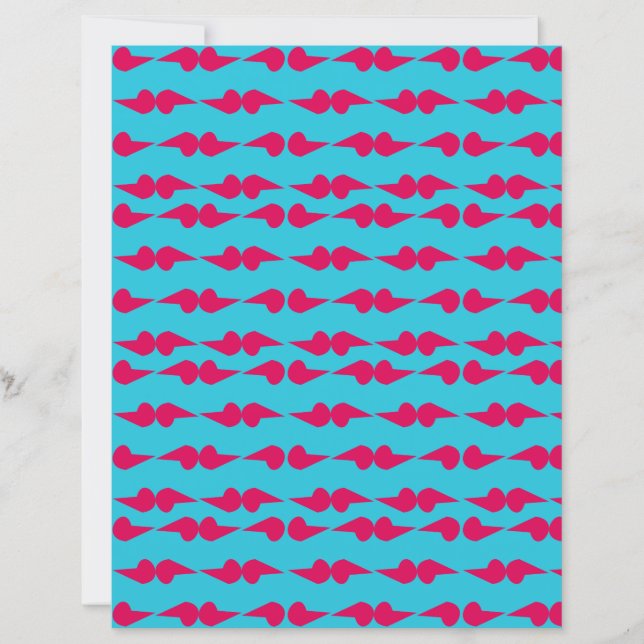 Abstract Shapes pink and teal scrapbook paper (Framsida)