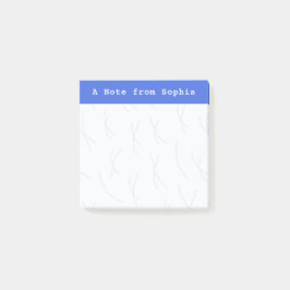 Abstract Sketchy Lines Personalized | Royal Blue Post-it Block