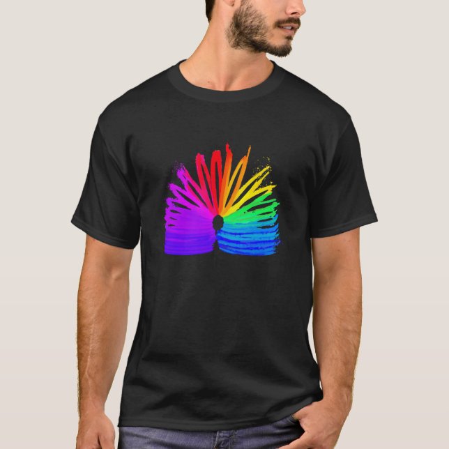 Abstract Slinky Retro Slinky Slinky Manipulation T Shirt (Framsida)