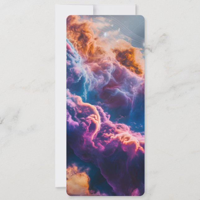 Abstract Space Nebula Art - Colorful Cosmic Inbjudningar (Framsida)