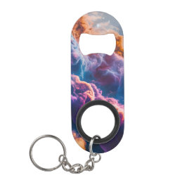 Abstract Space Nebula Cosmic Bottle Opener Mini Flasköppnare