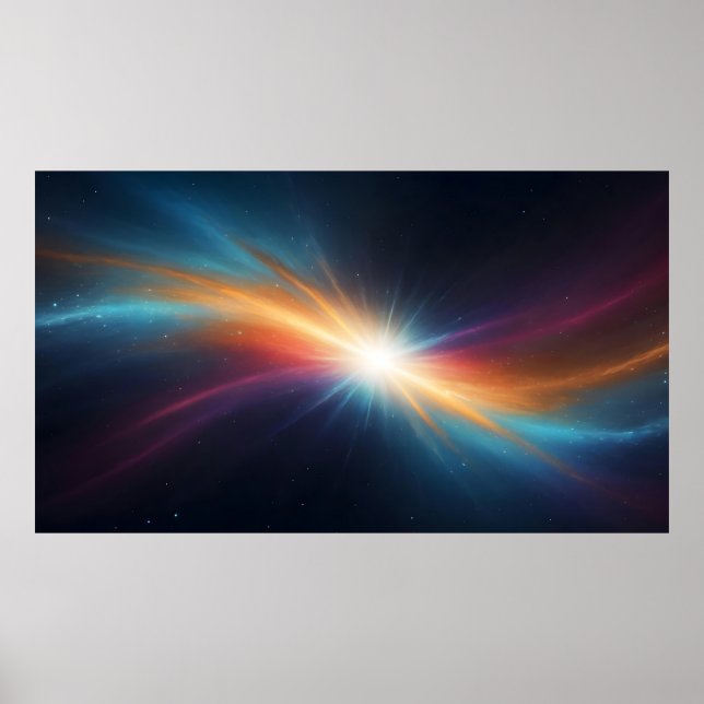 Abstract Space Supernova Vibrant Cosmic Explosion Poster (Framsidan)