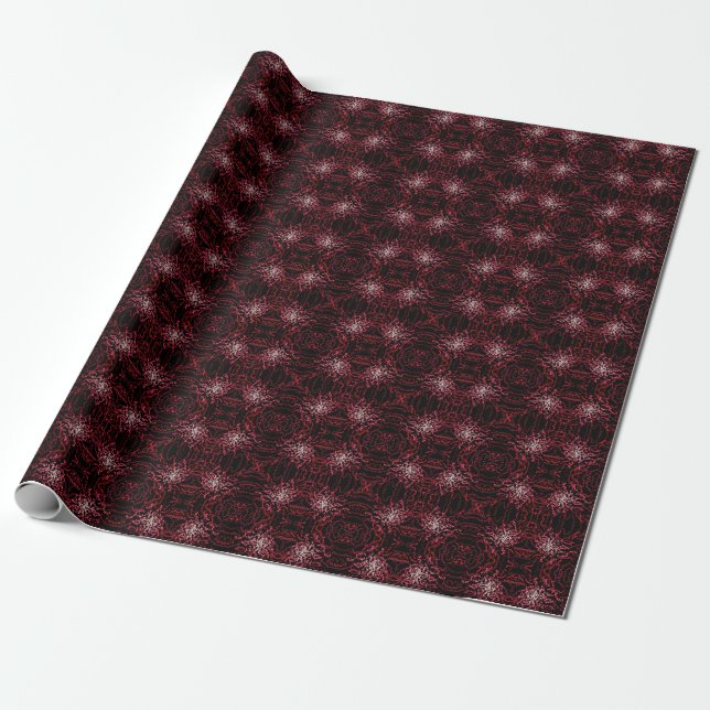 Abstract Splatter Dots Of Pinks And Reds Pattern  Presentpapper (Utrullad)