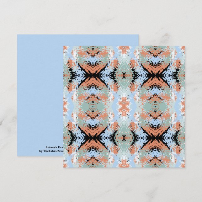Abstract Split Ends Pattern And Soft Pastels Kort (Fram/baksida)