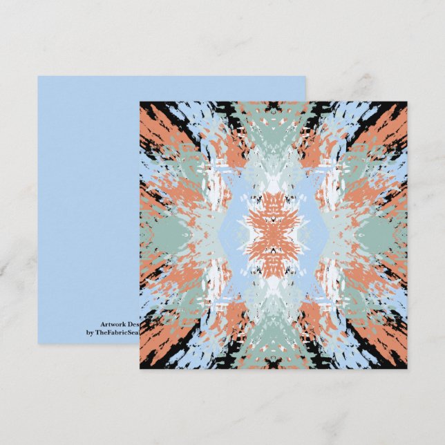 Abstract Split Ends Pattern And Soft Pastels Kort (Fram/baksida)