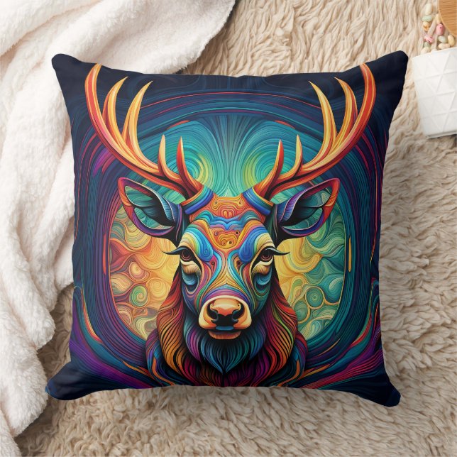 ABSTRACT STAG CUSHION KUDDE (Filt)
