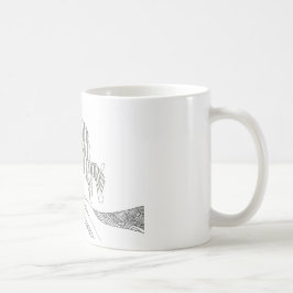 Abstract stick figure custom mug giraffe kaffemugg