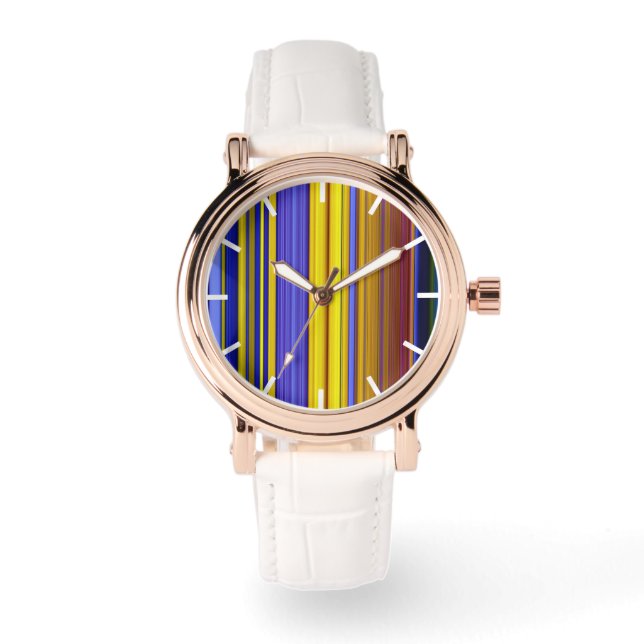 Abstract Stripes Design 1 Armbandsur (Framsida)