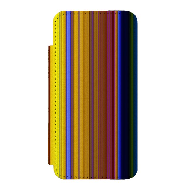 Abstract Stripes Design 1 Incipio iPhone Wallet Skal (Folio Framsidan)