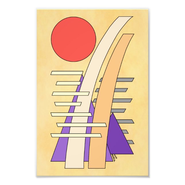 Abstract Sun, Shadows, Reflections, and Structures Fototryck (Framsidan)