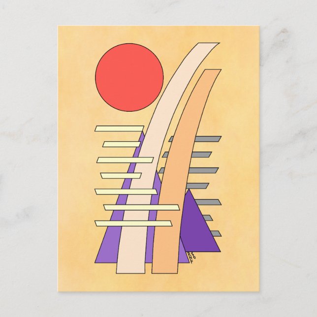 Abstract Sun, Shadows, Reflections, and Structures Vykort (Framsida)