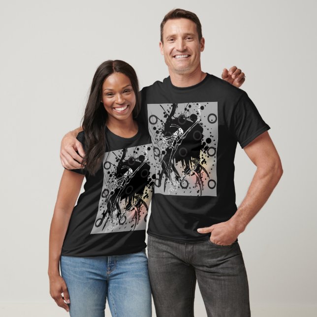 ABSTRACT SURF SKELETON T SHIRT (Unisex)