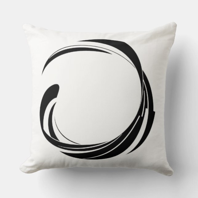 Abstract Swirl Circle Design – curved ring artwork Kudde (Framsida)