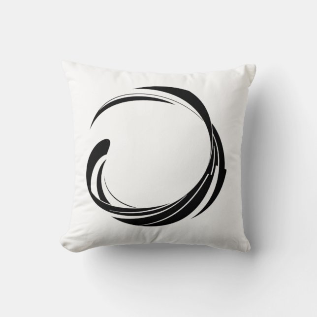 Abstract Swirl Circle Design – curved ring artwork Kudde (Framsida)