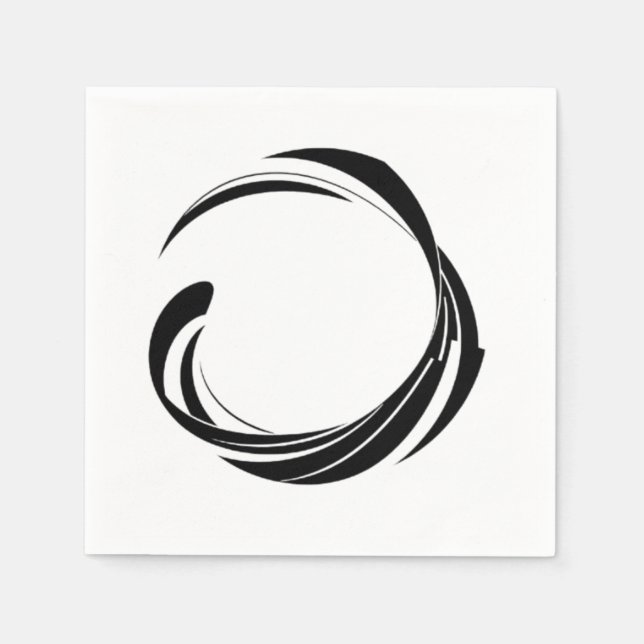 Abstract Swirl Circle Design – curved ring artwork Pappersservett (Framsidan)