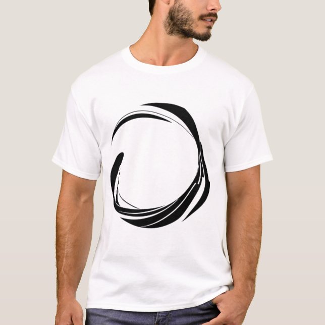 Abstract Swirl Circle Design – curved ring artwork T Shirt (Framsida)