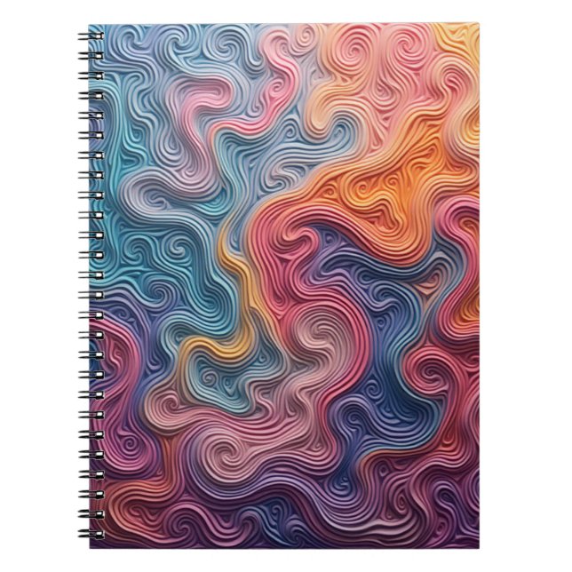 Abstract swirl notebook anteckningsbok (Framsidan)