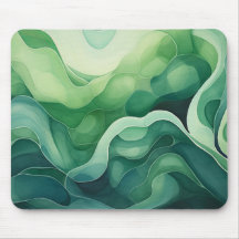 Abstract Swirled Shades of Green