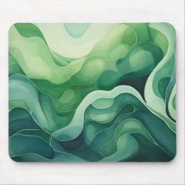 Abstract Swirled Shades of Green Musmatta